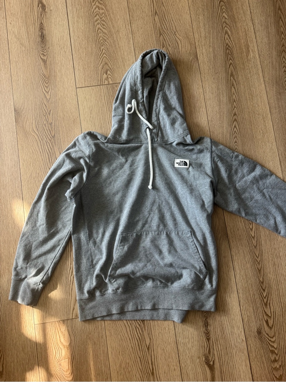 The North Face Light Gray Hooded Pullover Sweatshirt